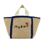 Marni Raffia Shopping Bag Beige, Dam