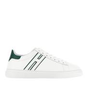 Hogan Gröna Lädersneakers med Sidologo White, Herr