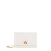 Elisabetta Franchi Axelväska med Logoplatta Beige, Dam