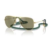 Ray-Ban Junior Aviator Metall Solglasögon Grön Spegel Yellow, Unisex