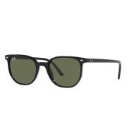 Ray-Ban Elliot Solglasögon Gröna Linser Gummi Finish Black, Unisex