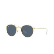 Ray-Ban Runda Polariserade Barnsolglasögon Blå/Guld Yellow, Unisex