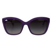 Dolce & Gabbana Lyxig Grå Gradient Dam Solglasögon Purple, Dam