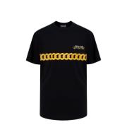 Versace Jeans Couture Logo Chain T-Shirt Svart Herr Black, Herr