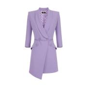 Elisabetta Franchi Elegant Kappa Klänning Purple, Dam