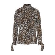 Elisabetta Franchi Animalier Skjorta Ca09547E2-B85 Brown, Dam