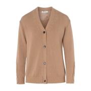 Max Mara Kamel Bomulls Cardigan Brown, Dam