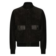 Dolce & Gabbana Stilig Bomberjacka i Svart Black, Herr