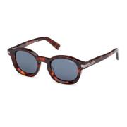 Ermenegildo Zegna Havana Red/Blue Solglasögon Ez0229 Brown, Unisex