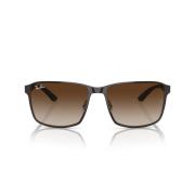 Ray-Ban Fyrkantiga solglasögon bruna gradientglas Brown, Unisex