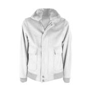 Made in Italia Lyxig Cashmere Vinterjacka White, Herr