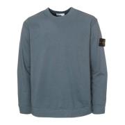 Stone Island Lätt Sweatshirt med Rund Hals Blue, Herr