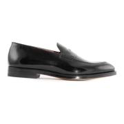 Doucal's Svart Läder Loafer Skor Black, Herr