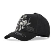 Ed Hardy Drake Twill Mesh Trucker Keps Black, Herr