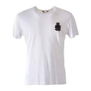 Dolce & Gabbana Broderad kortärmad T-shirt White, Herr