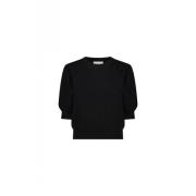 FABIENNE CHAPOT Svart Pullover med Hjärtbroderi Black, Dam