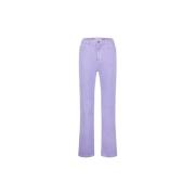 FABIENNE CHAPOT Mid-high midja denimbyxor med raka ben Purple, Dam