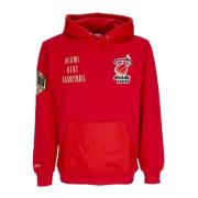 Mitchell & Ness Miami Heat Vintage Logo Hoodie Red, Herr