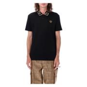 Versace Grekisk Krage Polo Tröja Black, Herr