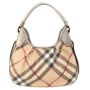 Burberry Vintage Pre-owned Canvas handvskor Beige, Dam