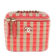 Chanel Vintage Pre-owned Tyg chanel-vskor Red, Dam