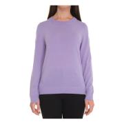 Boss Rundhals-Pullover mit Seitenschlitzen Purple, Dam