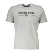 North Sails Kortärmad Logotyp T-shirt Grå Gray, Herr