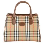 Burberry Vintage Pre-owned Canvas handvskor Beige, Dam