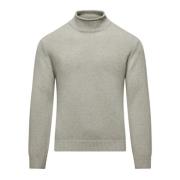 BomBoogie Mjuk Ull Mock Neck Tröja Gray, Herr