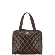 Chanel Vintage Pre-owned Laeder handvskor Brown, Dam