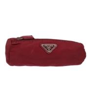 Prada Vintage Pre-owned Tyg kuvertvskor Red, Dam