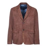 PS By Paul Smith Brun Deconstructed Jacka med Svarta Knappar Brown, He...