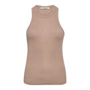 Co'Couture Glitter Tank Top 144-Nude Brown, Dam