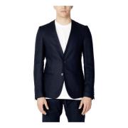 Antony Morato Blå Knappfäst Blazer Vår/Sommar Män Blue, Herr