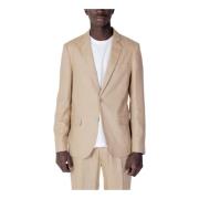 Antony Morato Beige Blazer med Reverskrage Beige, Herr