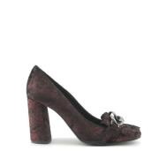 Made in Italia Iridescent Fringe Chain Pump Red, Dam