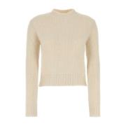 Jil Sander Alpaca Blend Ivory Sweater Beige, Dam