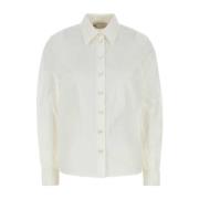 Tory Burch Stretch Poplin Skjorta White, Dam