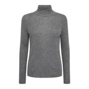 MOS Mosh Rollneck Stickad Tröja Sharkskin Gray, Dam