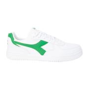 Diadora Gröna Läder Sneakers Gummisula White, Herr