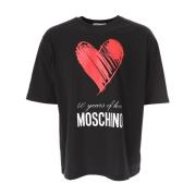 Moschino 40 År Kärlek T-shirt Black, Herr