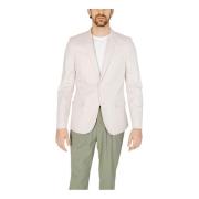 Antony Morato Vit Blazer Långa ärmar Revers Krage Beige, Herr