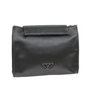 Prada Vintage Pre-owned Tyg kuvertvskor Gray, Dam