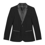 Antony Morato Svart Knappad Blazer Vår/Sommar Män Black, Herr