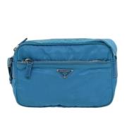 Prada Vintage Pre-owned Canvas prada-vskor Blue, Dam