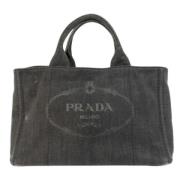 Prada Vintage Pre-owned Canvas prada-vskor Black, Dam