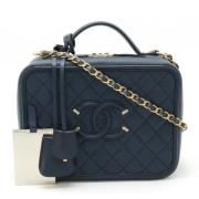 Chanel Vintage Pre-owned Laeder chanel-vskor Blue, Dam