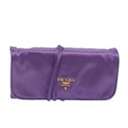 Prada Vintage Pre-owned Silke kuvertvskor Purple, Dam