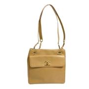 Chanel Vintage Pre-owned Laeder chanel-vskor Beige, Dam