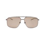 Gucci Metalliska Bruntonade Solglasögon Gray, Dam